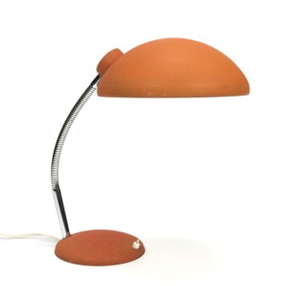 Vintage bureaulamp zalmkleurig