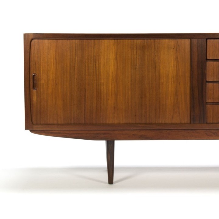 Extra lang vintage palissanderhouten dressoir