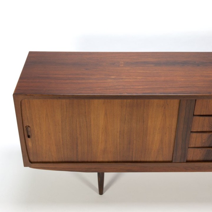 Extra lang vintage palissanderhouten dressoir