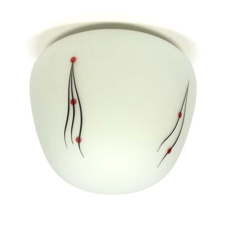 Vintage fifties ceiling light milk glass