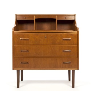 Vintage teak secretary danish