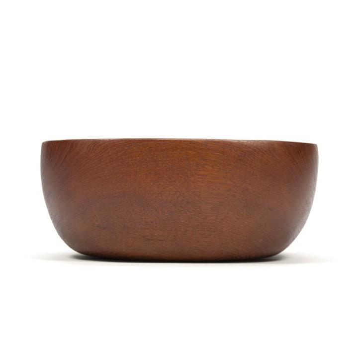 Vierkante vintage grote teakhouten schaal