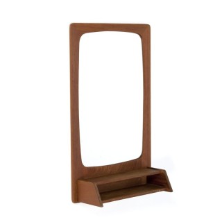 Vintage Danish mirror with small compartment
