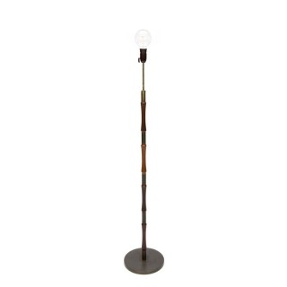 Deense vintage palissander houten staande lamp