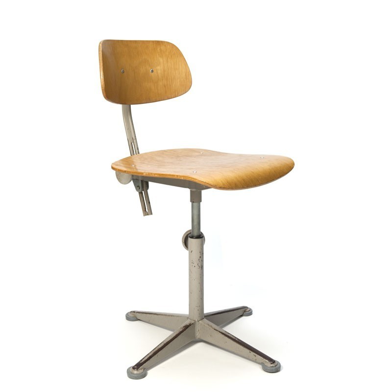 Vintage Gray Architect Chair Design Friso Kramer Retro