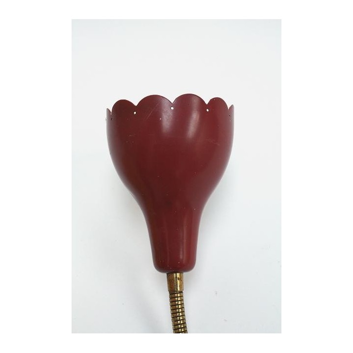 Wandlamp met 3 gekleurde kapjes 1950's - Retro Studio