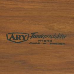 Vintage Swedish teak tray brand Ary