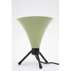 Groen/ zwarte tafellamp uit de 50's
