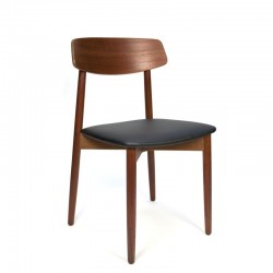 Danish vintage dining chair solid teak wood