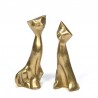 Vintage set of 2 brass cats