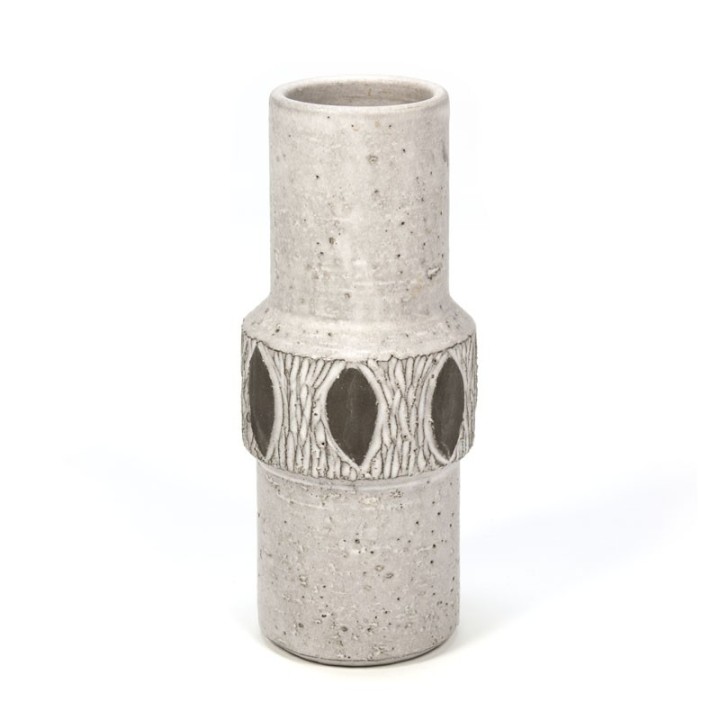 Deense vintage aardewerk vaas merk Lovemose