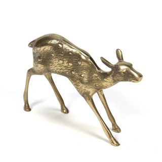 Vintage decorative brass deer