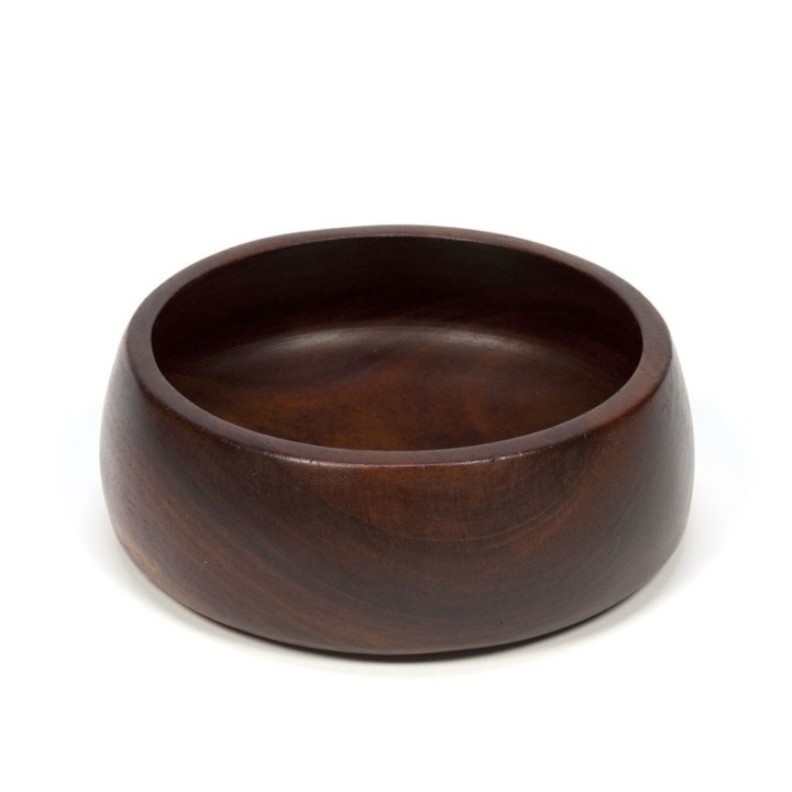 Vintage small dark teak bowl