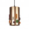 Vintage cilinder hanglamp koper