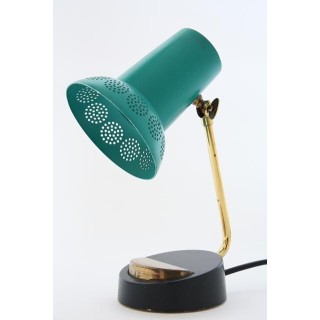 Green/ brass colored table or desklamp - Retro Studio