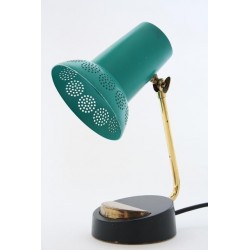 Groen/koperen tafel-/ bureaulamp