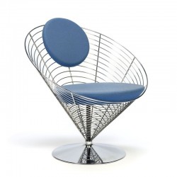 Vintage stoel ontwerp Verner Panton de Wire Cone chair