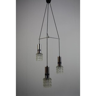 Chromen luster met glas - Retro Studio