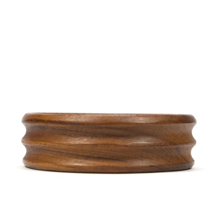 Vintage schaaltje met ribbel in teak