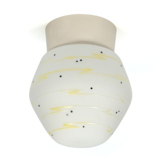 Vintage glass fifties ceiling lamp