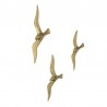 Vintage set of 3 brass birds