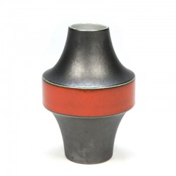 Vintage West Germany vase with red border