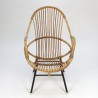 Dutch vintage cane armchair