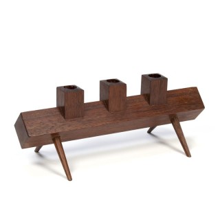 Danish vintage candlestick of teak wood