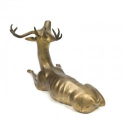 Large decorative vintage brass deer