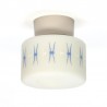 Vintage ceiling lamp with blue detail