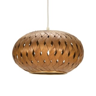 Vintage gevlochten rieten hanglamp