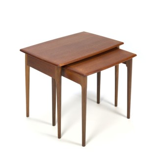 Danish teak vintage nesting tables set of 2