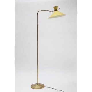 Yellow/ brass floorlamp 1950's - Retro Studio