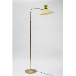 Yellow/ brass floorlamp 1950's