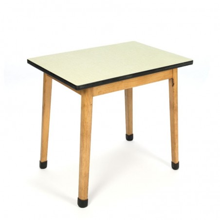 Vintage table for children with yellow formica top