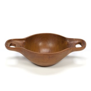 Deense vintage fruitschaal van teak