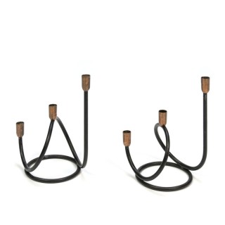 Danish vintage set of 2 candle holders