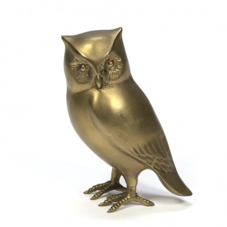 Vintage decorative brass owl