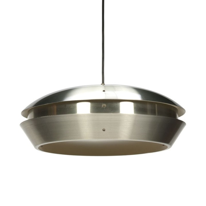 Vintage aluminium hanglamp jaren 60