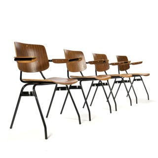 Vintage set Kho Liang Ie stoelen voor CAR Katwijk