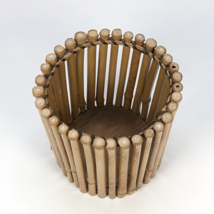 Vintage bamboe plantenbak
