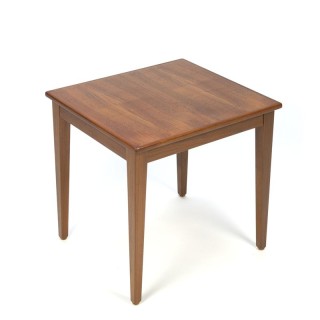 Kleine vintage bijzettafel of plantentafel in teak