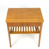 Vintage birch side table with drawer
