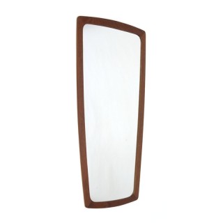 Danish vintage mirror with teakwood edge