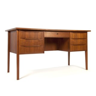 Large Vintage Danish teak desk
