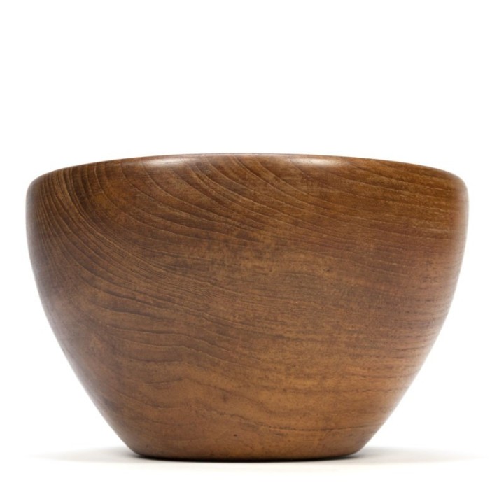 Deense grote teakhouten schaal vintage