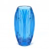 Vintage blauw glazen vaas