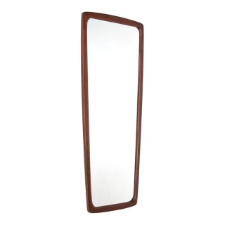 Large Danish teak vintage mirror