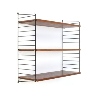 Vintage String wall rack in teak