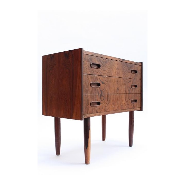 Kleine palissander houten ladenkast 3 - Retro Studio